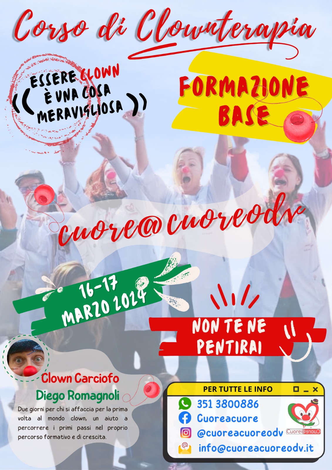 Corso di Clownterapia: Roma, 16-17 marzo 2024